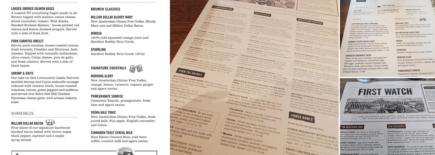 First Watch Menu