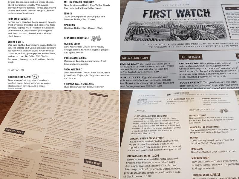 First Watch Menu