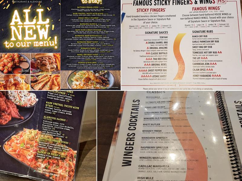 WINGERS Restaurant Menu