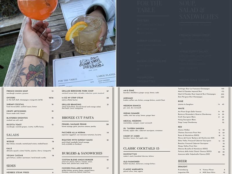 Court Street Tavern Menu