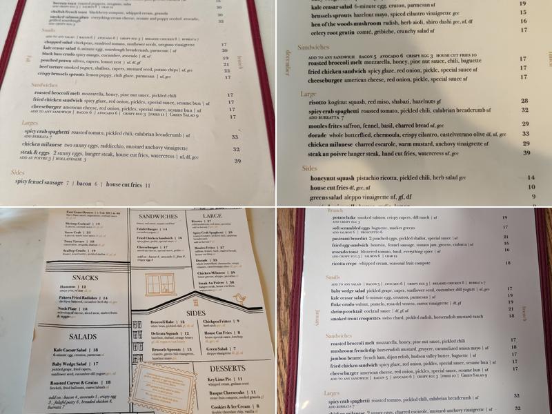 The Orchard Townhouse Menu