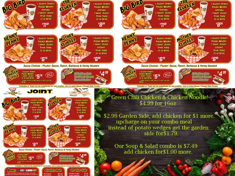 Another Plucking Chicken Joint Menu