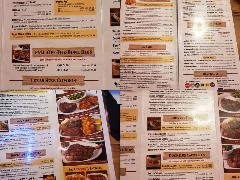 Texas Roadhouse Menu