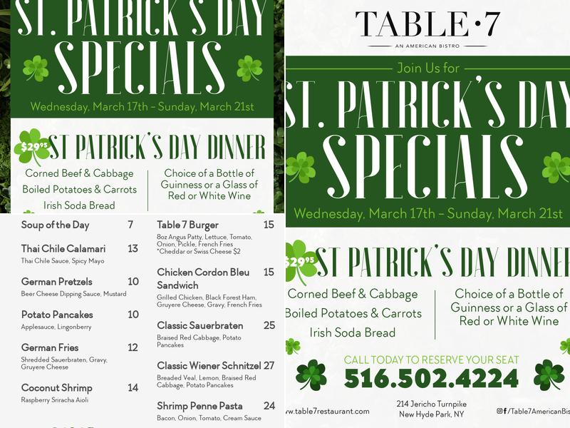 Table 7 Menu