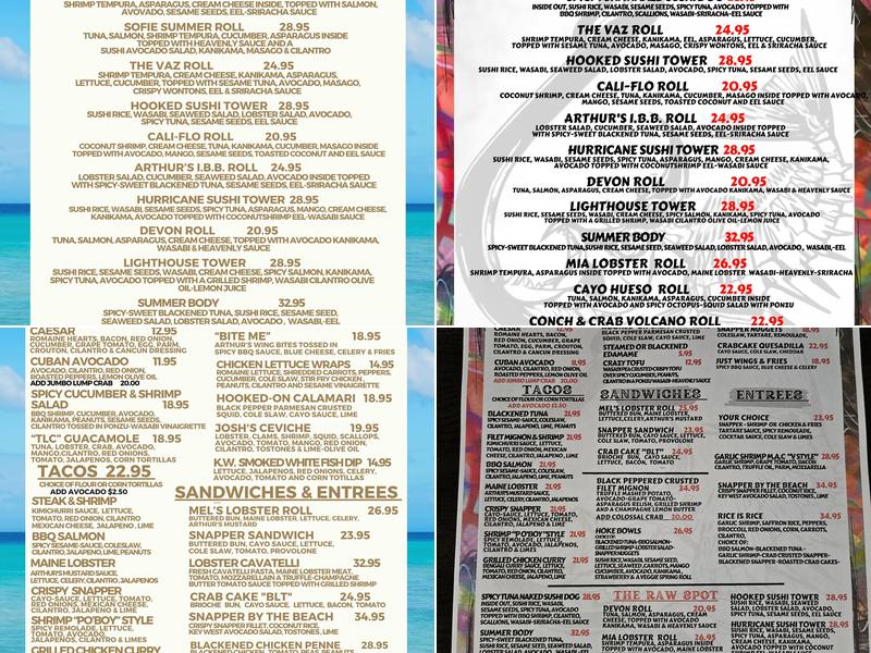 HOOKED ON STATE STREET RESTAURANT Menu