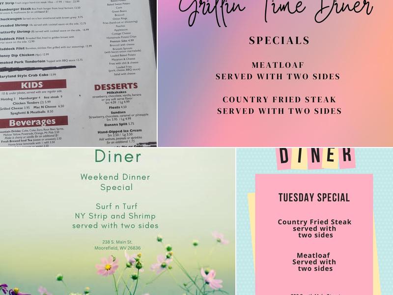 Grillin' Time Diner Menu