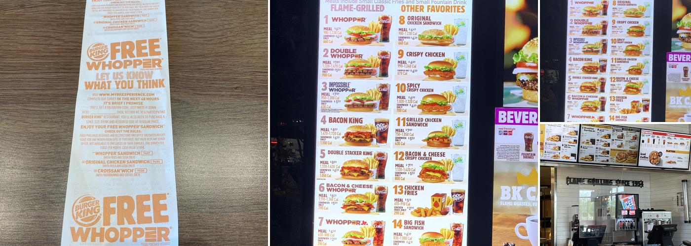 Burger King Menu