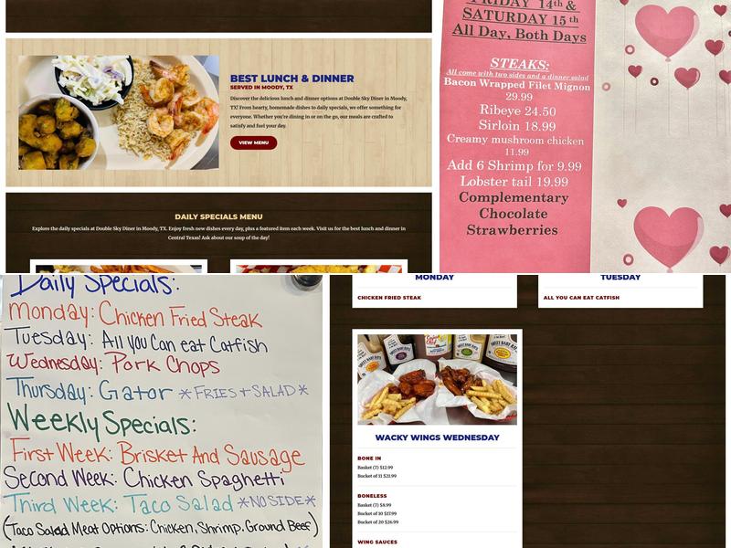 Double Sky Diner Menu