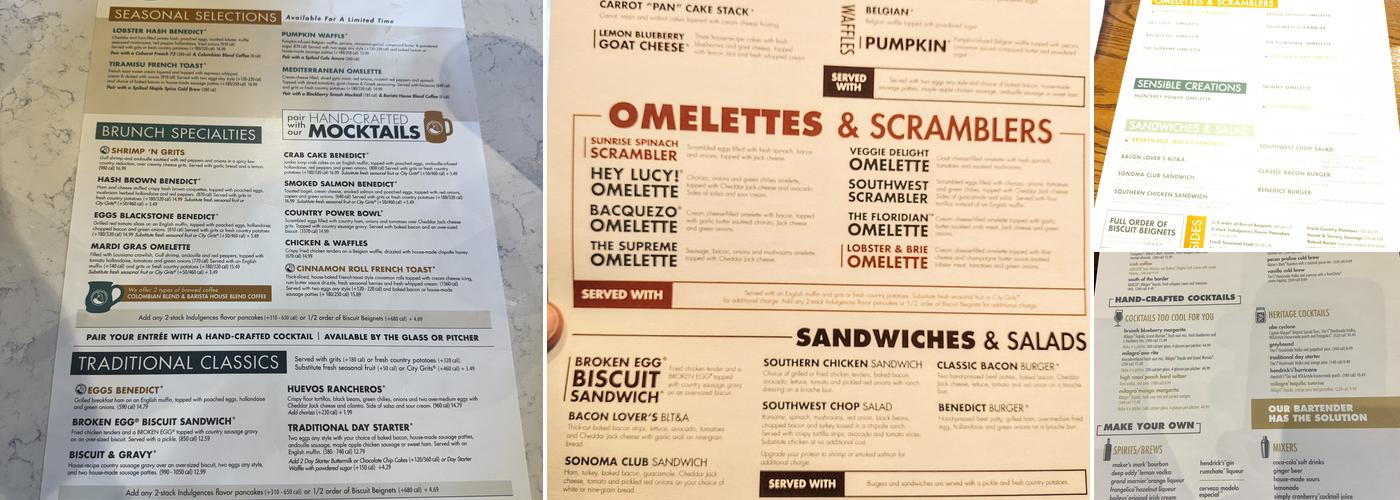 Another Broken Egg Cafe Menu