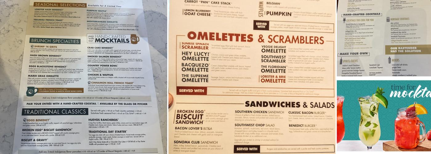 Another Broken Egg Cafe Menu