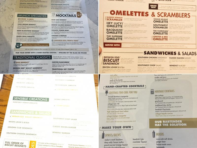 Another Broken Egg Cafe Menu