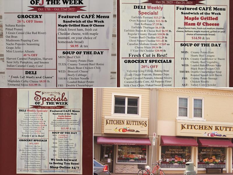 Kitchen Kuttings Cafe Inc. Menu