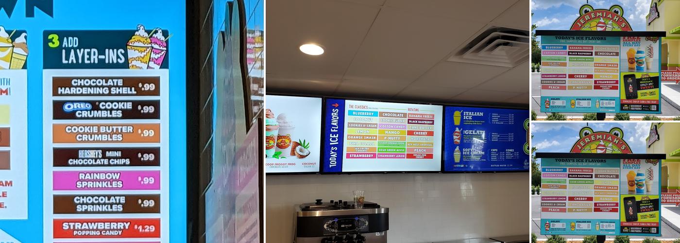 Jeremiah's Italian Ice Menu