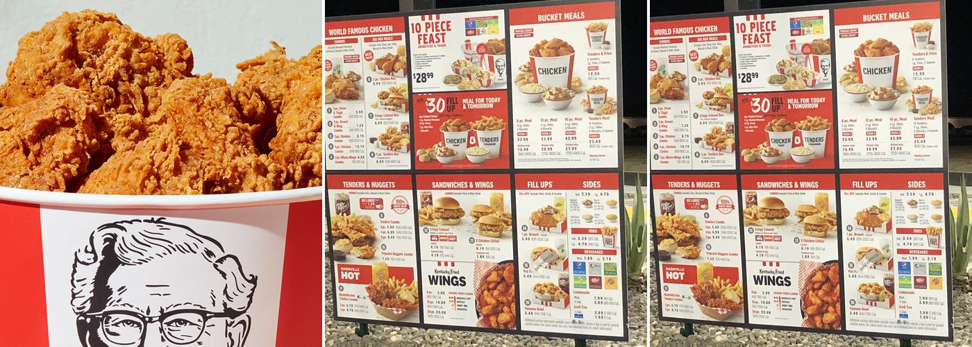 KFC Menu