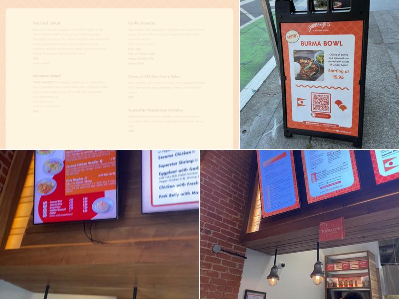 Burma Bites Menu