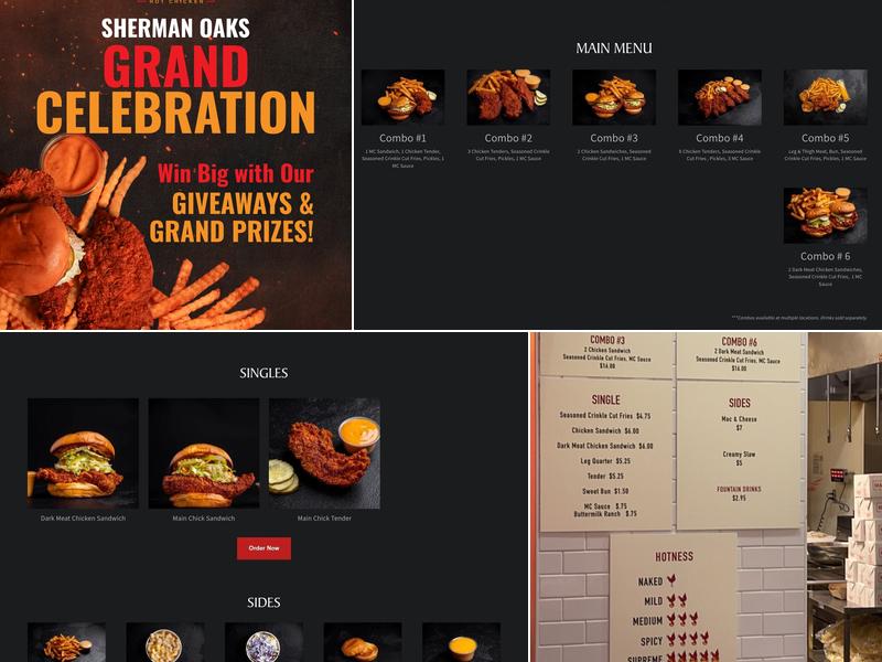 Main Chick Hot Chicken Menu