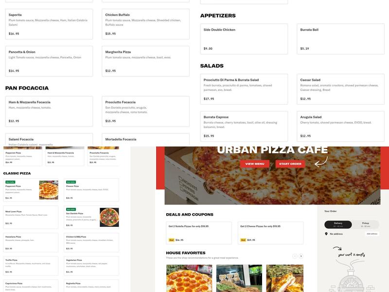 Urban Pizza Cafe Menu