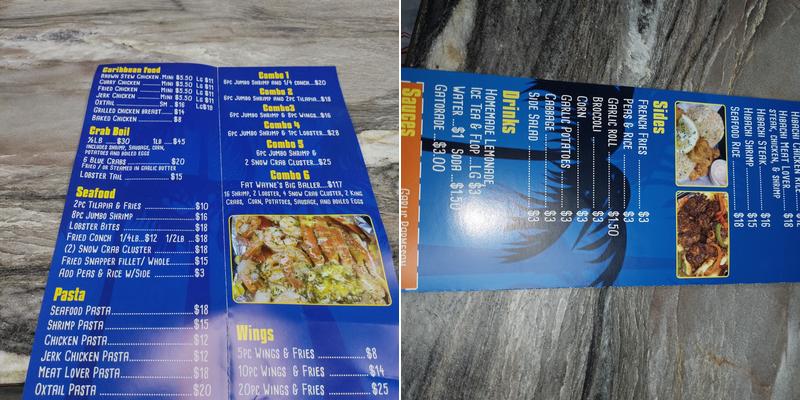 Fat Wayne's Seafood & Caribbean Restaurant Menu