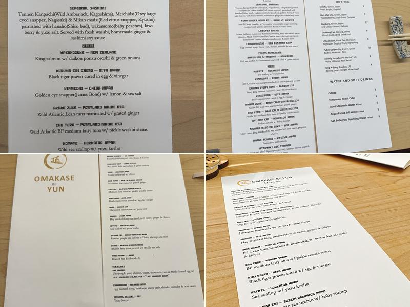 Omakase by Yun Menu