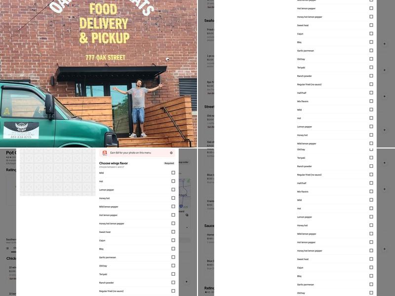 Pot O Wings Menu