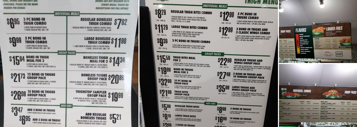 Wingstop Menu