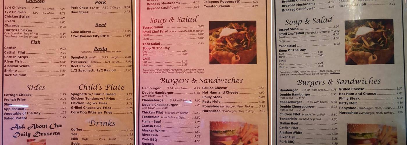 Lumpy's Menu