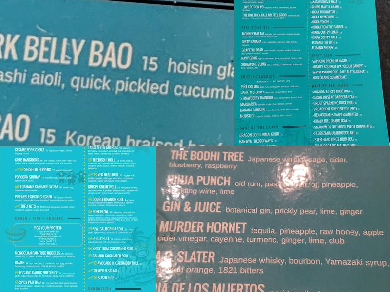 3 Monkeys Menu