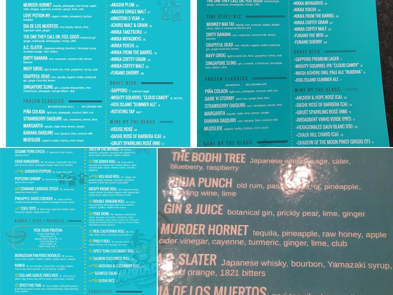 3 Monkeys Menu