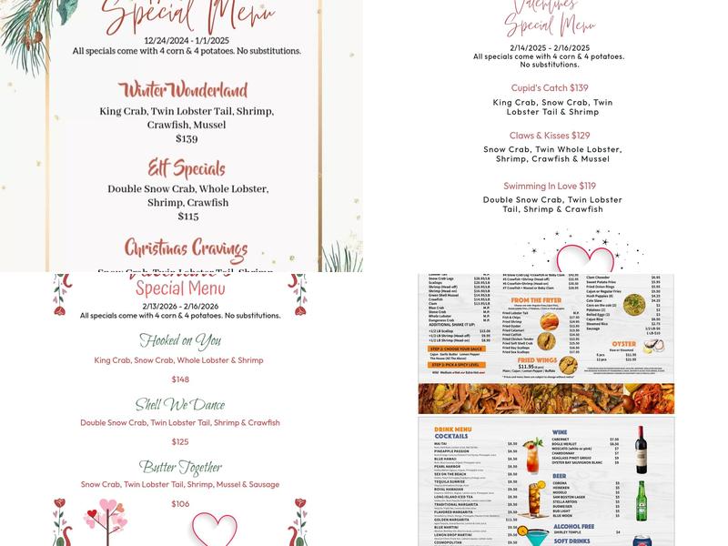 Boiling Catch Menu