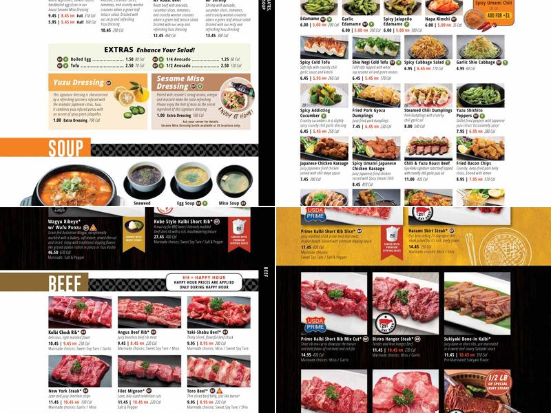 Gyu-Kaku Japanese BBQ Menu