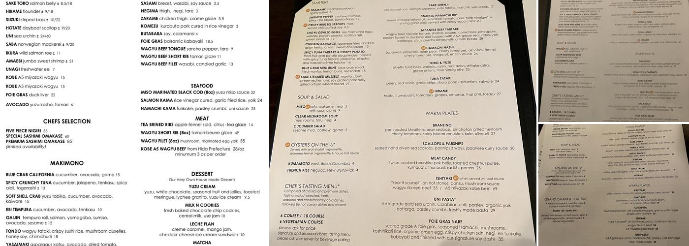 ROBATA EN Menu