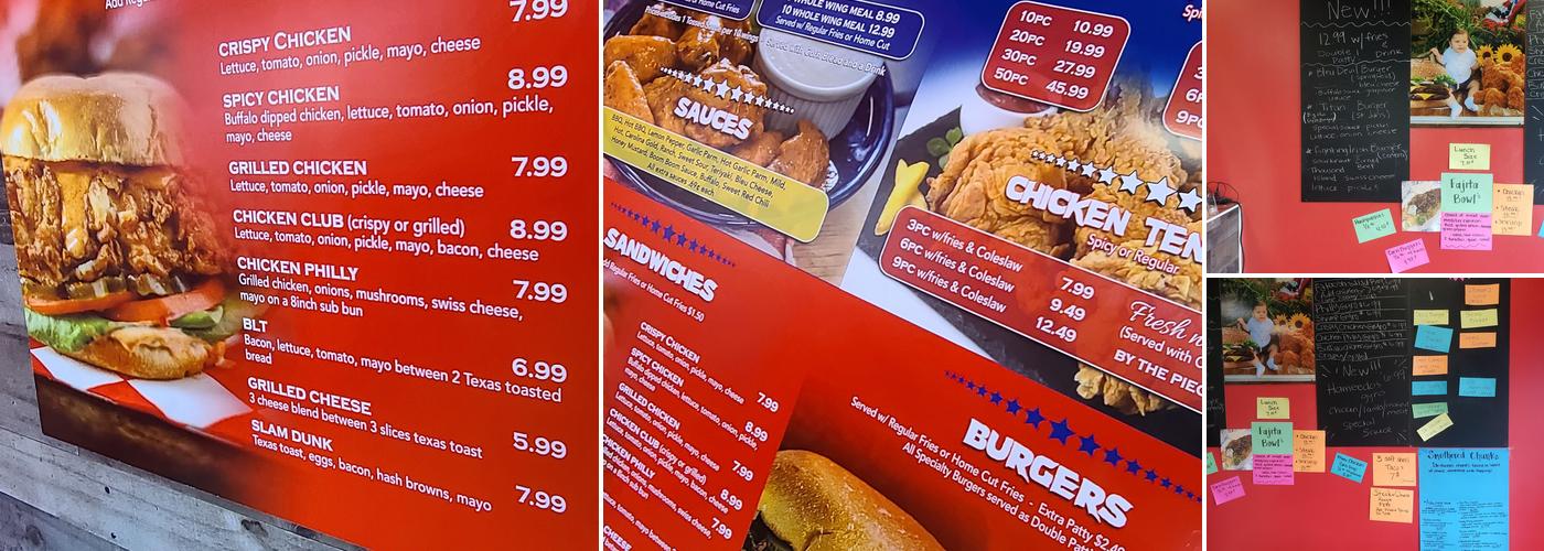 Wing depot Menu