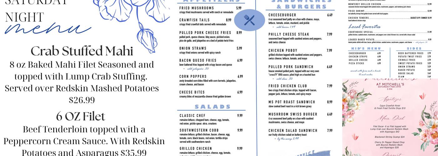 Mitchell’s - Central Service Grill Menu