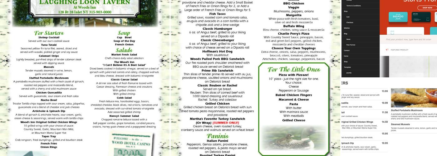 Laughing Loon Tavern Menu