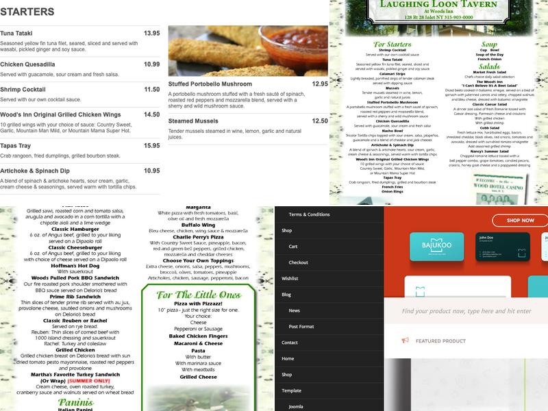 Laughing Loon Tavern Menu