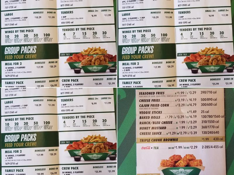 Wingstop Menu