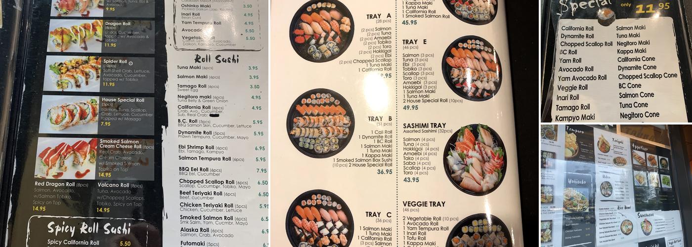 Sushi Man Menu
