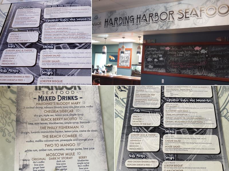 Harding Harbor Seafood Menu