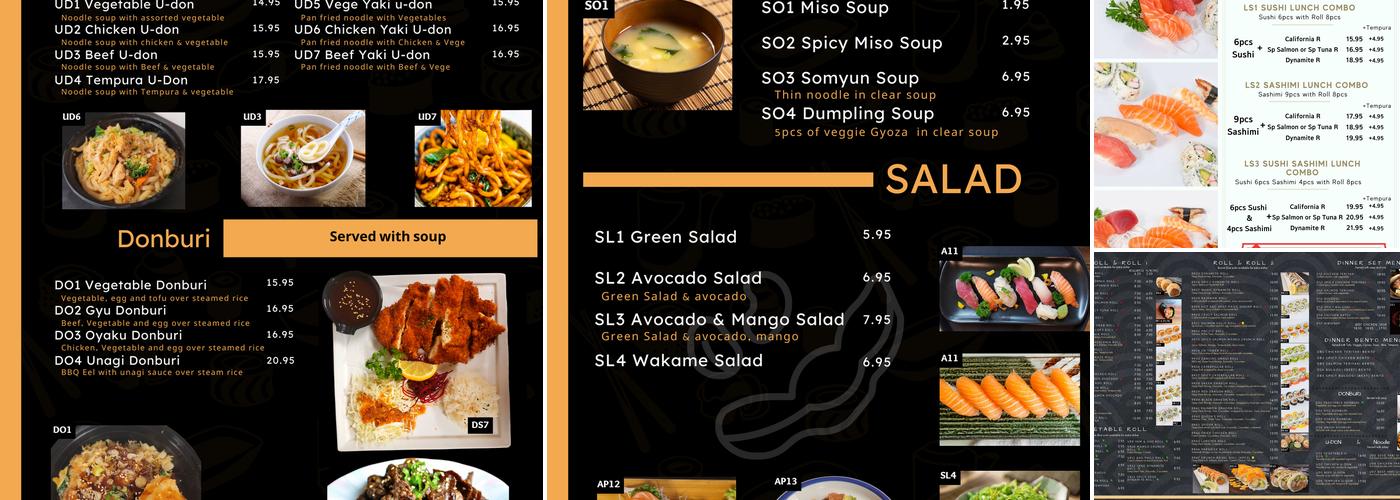 Sushi Bar Menu