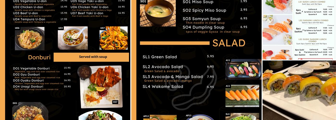 Sushi Bar Menu