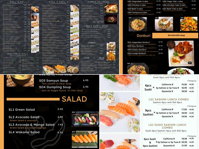 Sushi Bar Menu