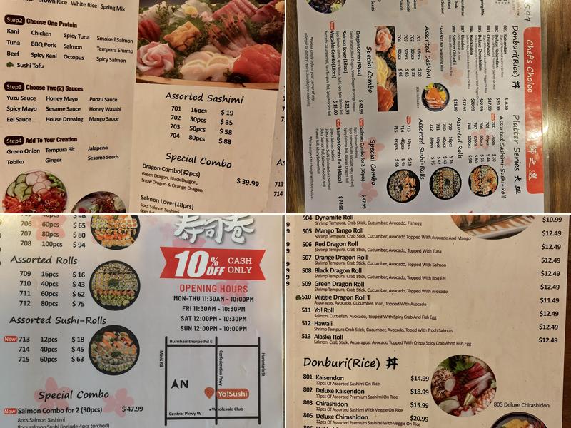 YO! Sushi Menu