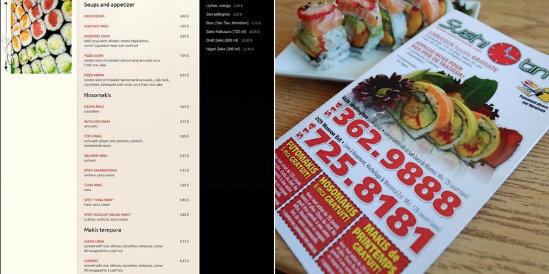 Sushi Time Menu