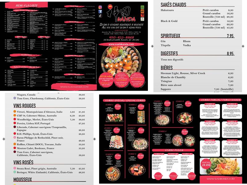 Kanda sushi Menu