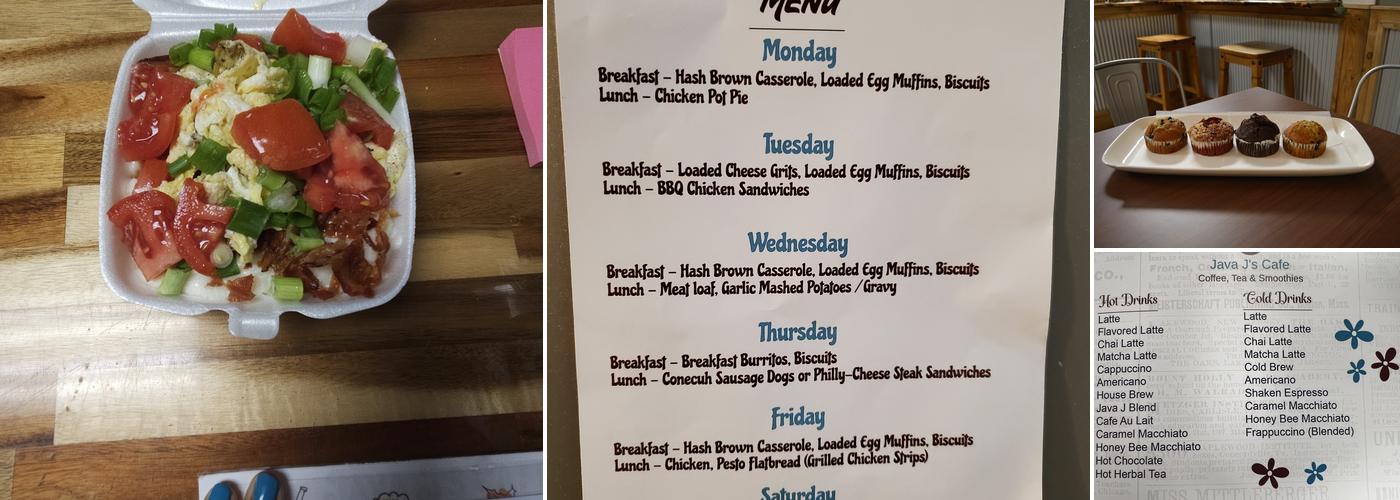 Java J's Cafe Menu