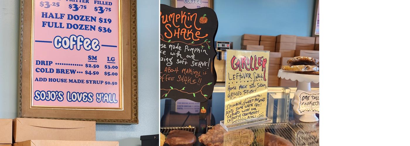 SoJo's Donuts Menu