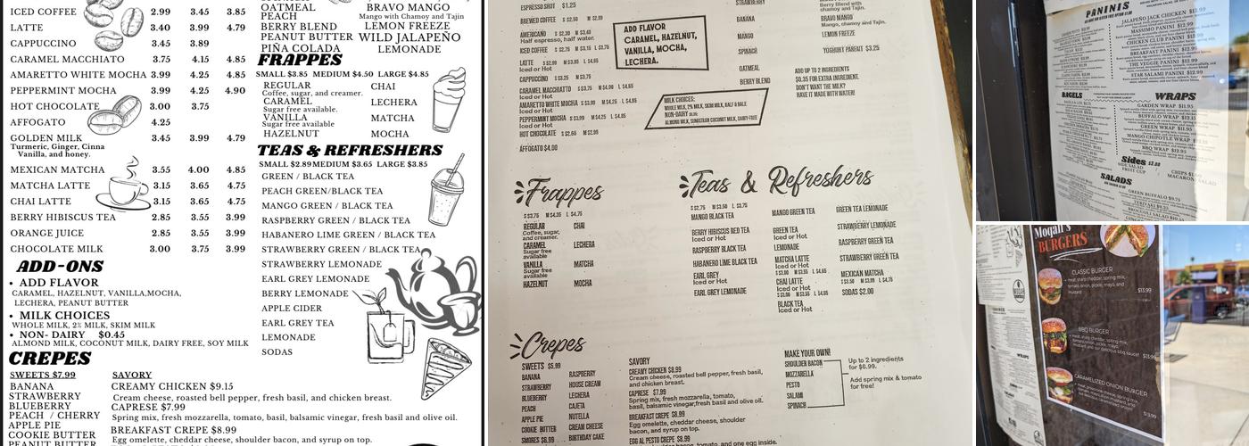 Moqah Coffee and Beyond GV Menu