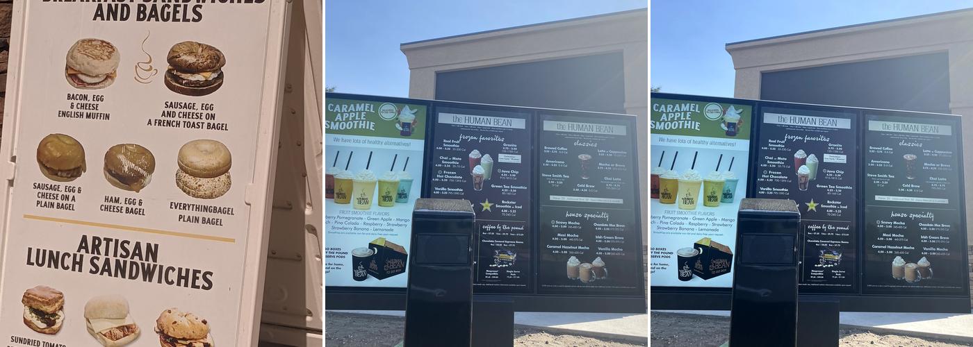 The Human Bean Menu