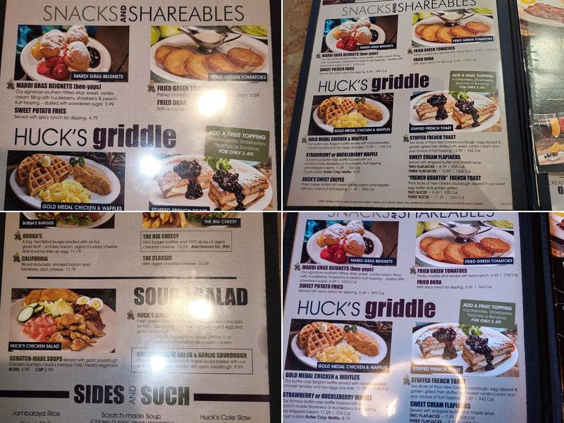 Huckleberry's Breakfast & Lunch Menu