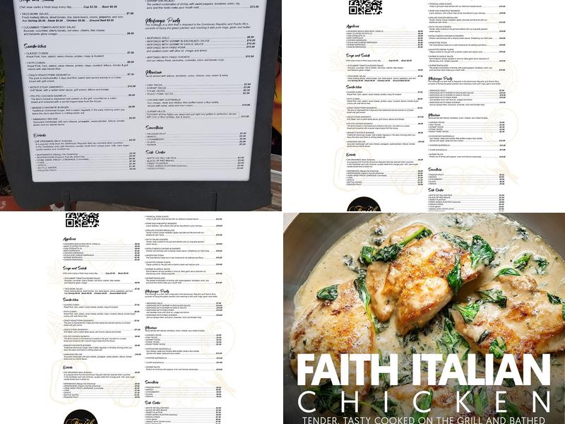 Faith Latin Cuisine Menu